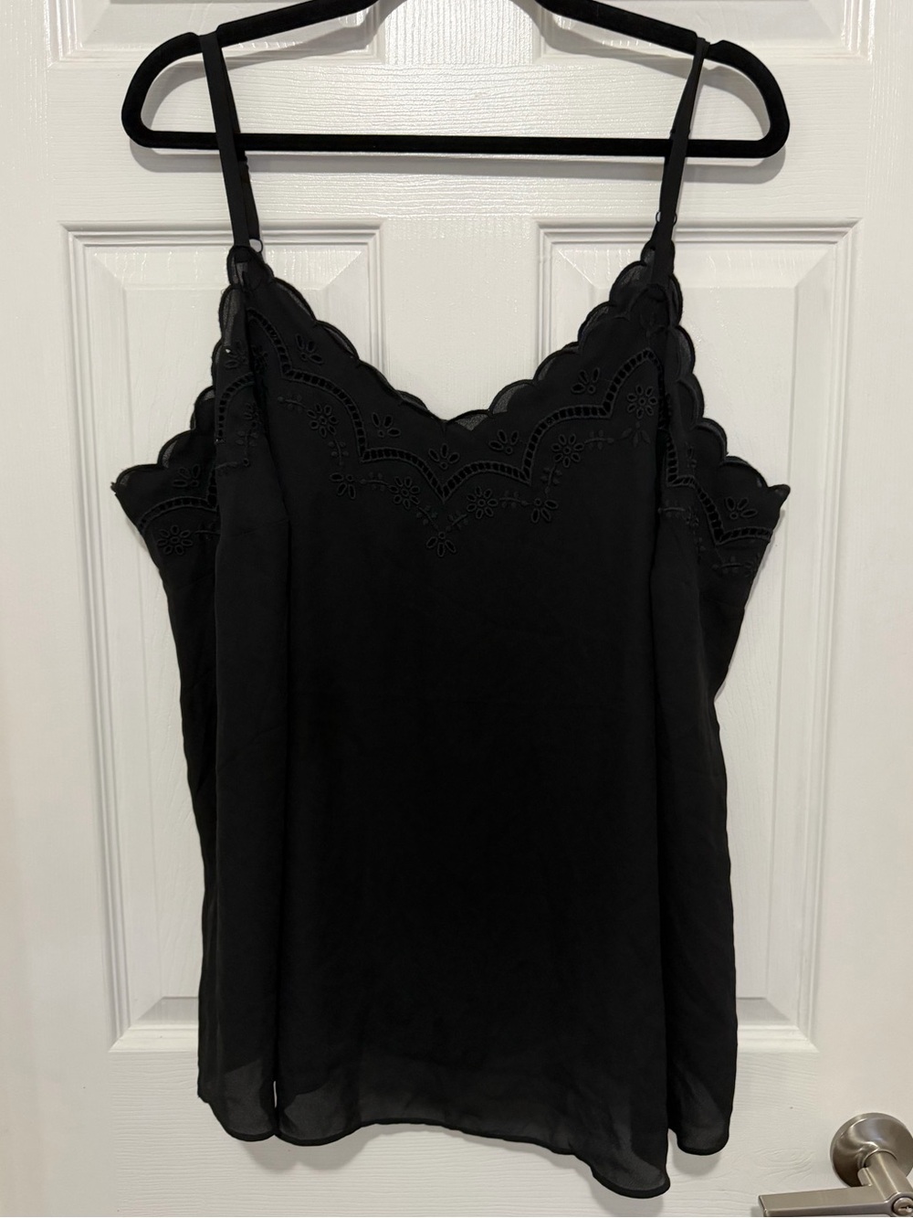 Torrid Black Scallop-Trim Cami Top